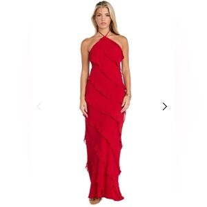 Morgan & Co. Vibrant Red Maxi Dress